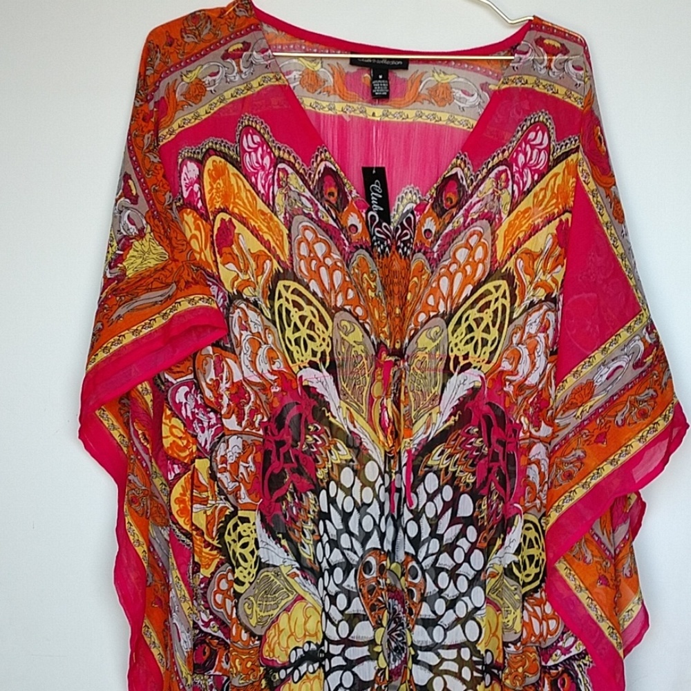 NWT Gorgeous Split-Side Caftan / Swim Coverup